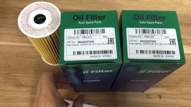 Lọc dầu động cơ Hyundai Santafe 263202F000 смотреть онлайн