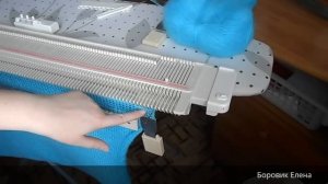 Кардиган с прямыми полочками на машине Silver Reed Lk 150  часть 3