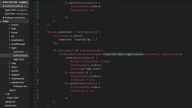 Ionic app with fireBase : Authentication Login/Register $firebaseAuth #10 смотреть онлайн