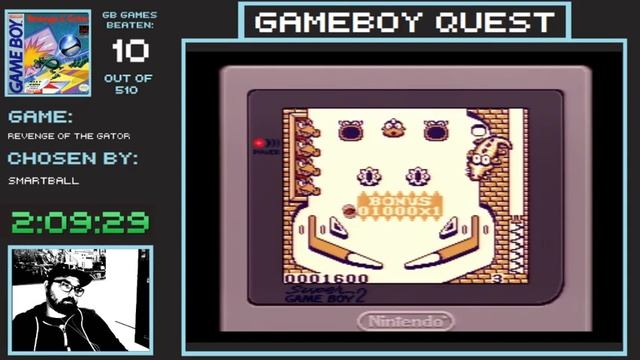 Game Boy Quest #11 - Pinball: Revenge of the Gator (part 1) смотреть онлайн