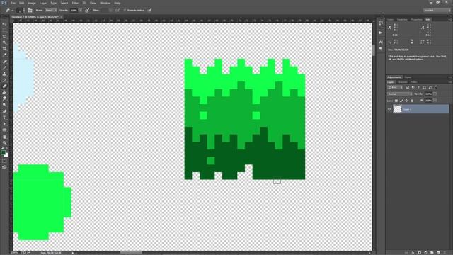Pixel Art Tutorial - Creating your first level tiles in Photoshop смотреть онлайн