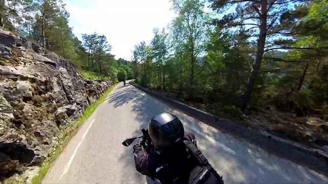 Sollifjellet , Norway on a Kawasaki Z650 motorcycle with an insta360x3 camera part 5. смотреть онлайн