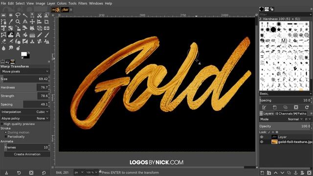 Create A Gold Paint Effect with GIMP | Tutorial смотреть онлайн