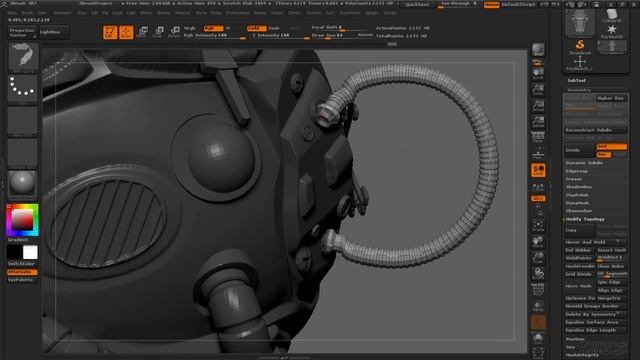 Уроки по ZBrush 4R7. Занятие 19. Кисти InsertMesh смотреть онлайн