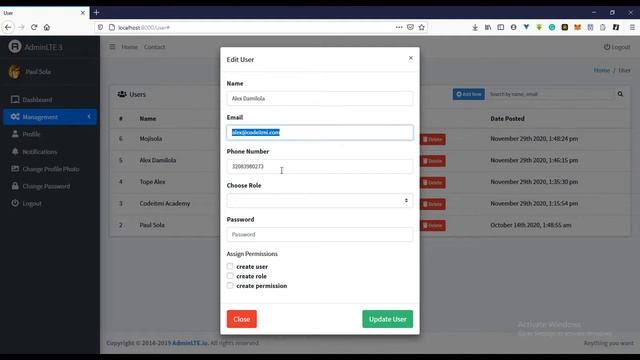Part 25 EDIT USER FORM - Laravel 8 Admin Panel with Roles and Permission смотреть онлайн