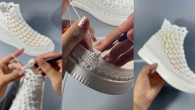 Beautiful Lady Shoe Knitting Handwork Full Video