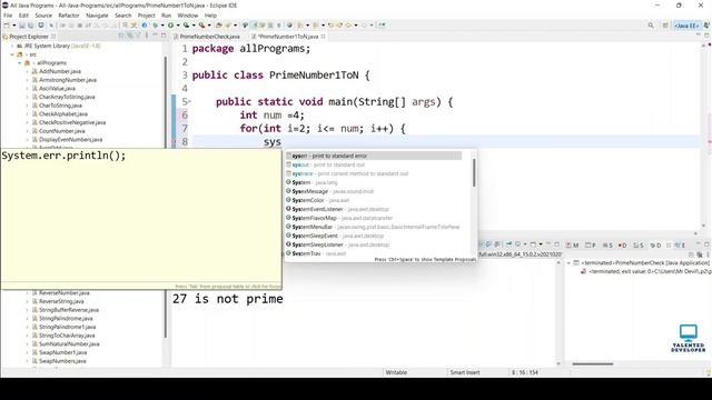 Java Program to Display All Prime Numbers from 1 to N | java prime numbers from 1 to n смотреть онлайн