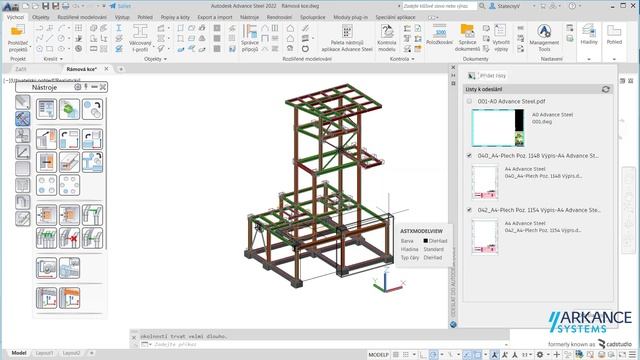Advance Steel 2022 - novinky - publikování do PDF смотреть онлайн