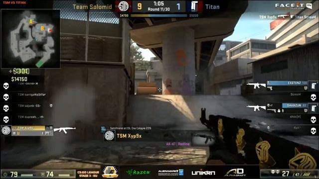 TSM vs Titan [Overpass] - Faceit League 2015 EU Stage 3 - CS:GO смотреть онлайн