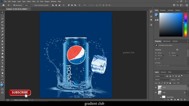 Photoshop | Advertisement poster design | Pepsi Bottle смотреть онлайн