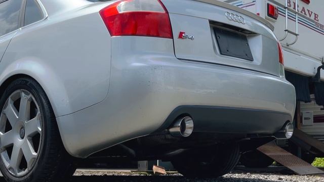 2005 B6 Audi S4 exhaust sound! Muffler and Resonator DELETE ! смотреть онлайн