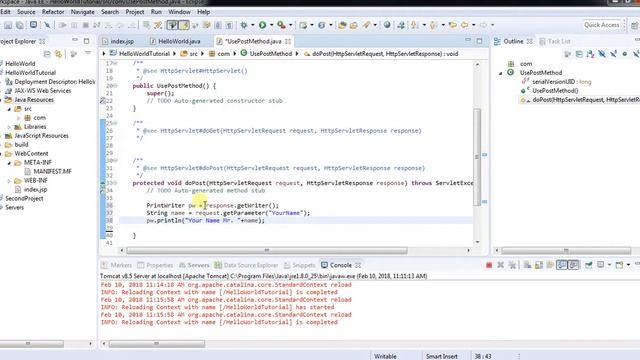 02. JSP Servlet doGet and do Post Method using two text box and Solve Servlet Error смотреть онлайн