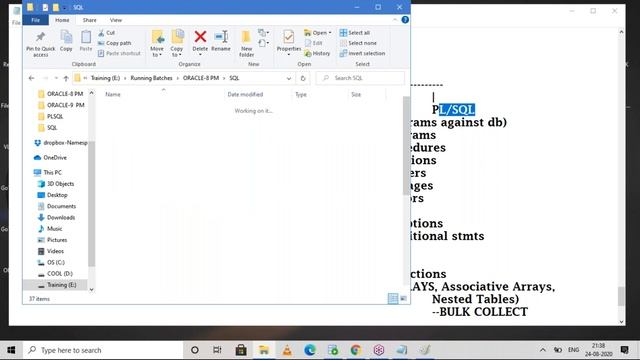 ORACLE 19c tutorial || Demo - 3 || by Mr. Dinesh On 24-08-2020 @9PM смотреть онлайн