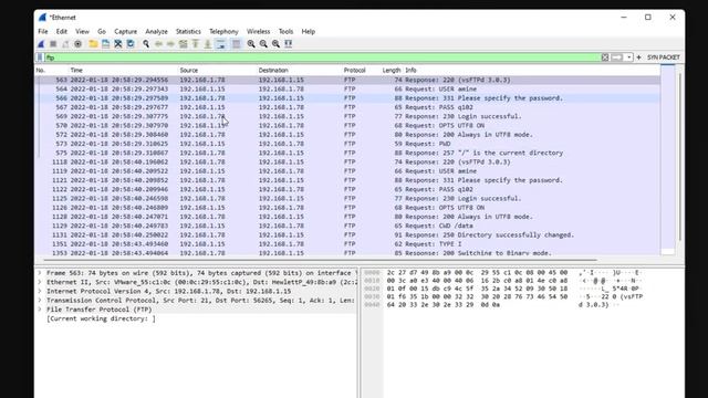 How to extract and reassemble a file transfer via plain FTP using Wireshark смотреть онлайн
