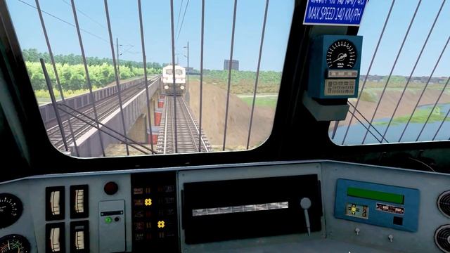 WAP7 TRAIN RESCUED BY WAP4 ON RIVER RAILWAY BRIDGE | Indian Railways Train Simulator Game Video 202 смотреть онлайн