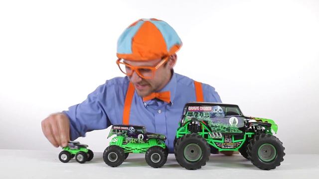 Monster Trucks With Blippi Toys | Monster Truck Song For Kids