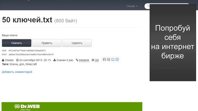 Генератор Ключей для Minecraft смотреть онлайн