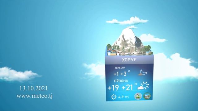 Прогноз погоды 13 Октябрь 2021 / Душанбе / Таджикистан смотреть онлайн