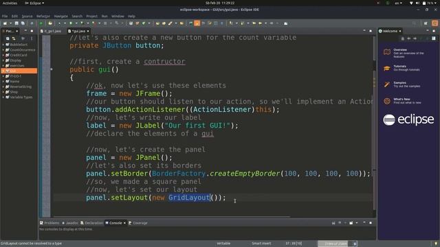 ?Tutorial: Graphic User Interface in Java☕(Eclipse)? смотреть онлайн