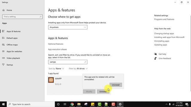 How to Completely uninstall XAMPP from Windows 10 (update 2021) смотреть онлайн