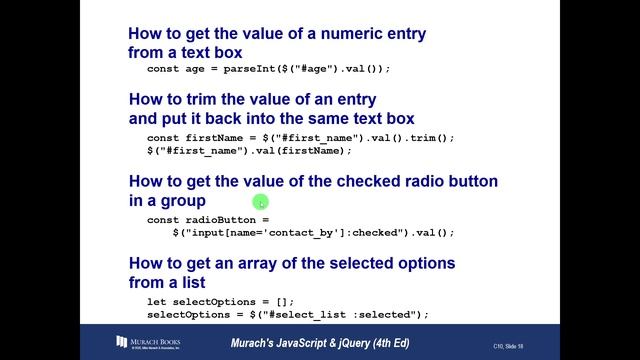 JS jQuery Selectors and Methods for Form Validation смотреть онлайн
