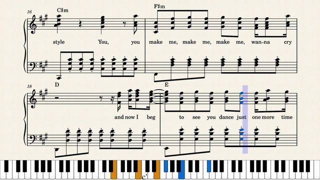 Dance Monkey (lyrics) piano tutorial advanced - Tones and I FREE SHEET MUSIC смотреть онлайн