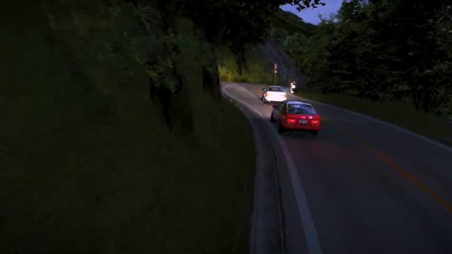 TRUENO 86 head to head battle! Tsubaki Line (Assetto Corsa) смотреть онлайн