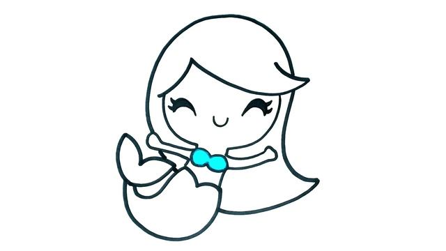 HOW TO DRAW A MERMAID EASY - DRAWING A MERMAID KAWAII STEP BY STEP смотреть онлайн