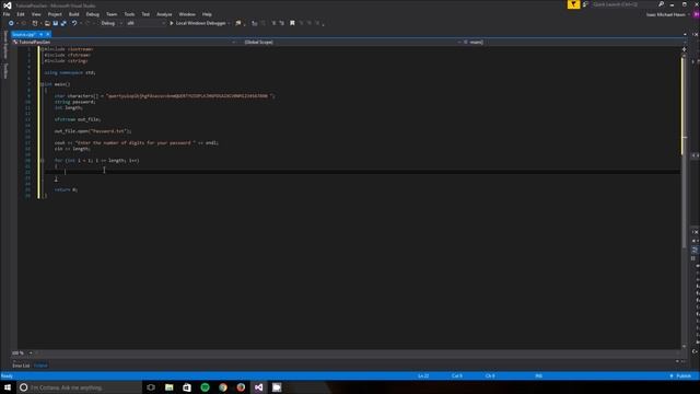 Password Generator in C++ смотреть онлайн