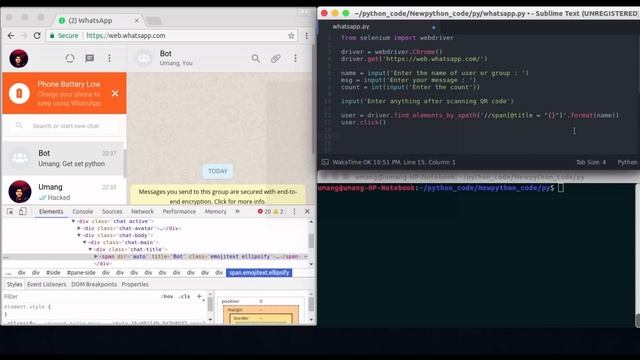 Whatsapp Message - Python Script смотреть онлайн