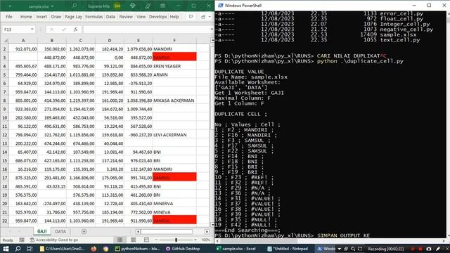 [openpyxl] Install library Python dan Cari Nilai duplikat di Excel смотреть онлайн