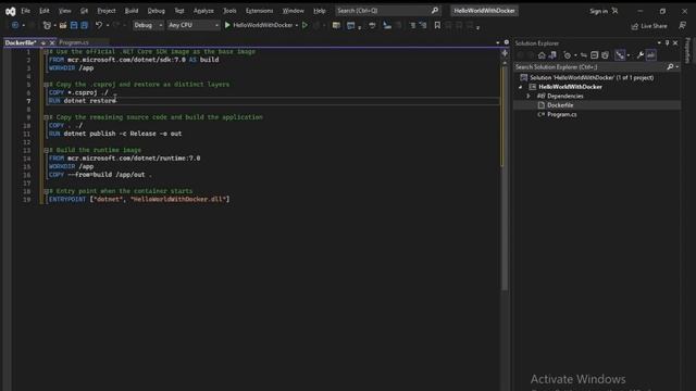 Containerize .NET Core 7 App Using Docker смотреть онлайн