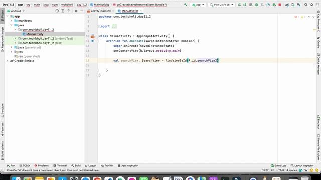 SearchView in android studio using kotlin смотреть онлайн