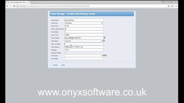 Onyx Garage Invoice Software - Automatic Database Backups смотреть онлайн