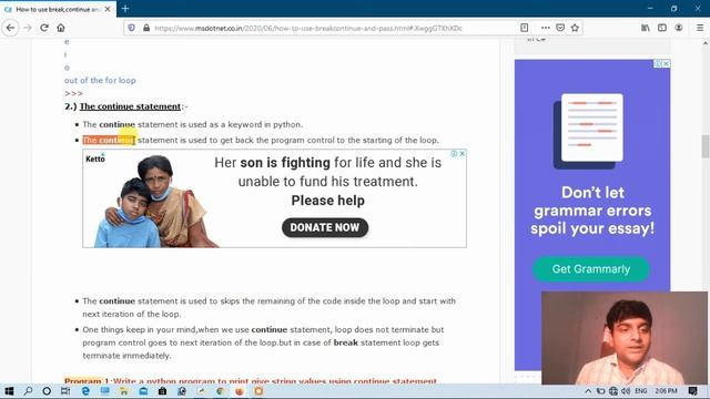 How to use break,continue and pass keywords in python Lecture 24: Hindi смотреть онлайн