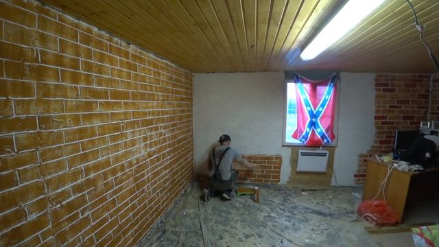 Кирпичная кладка из плиточного клея. смотреть онлайн