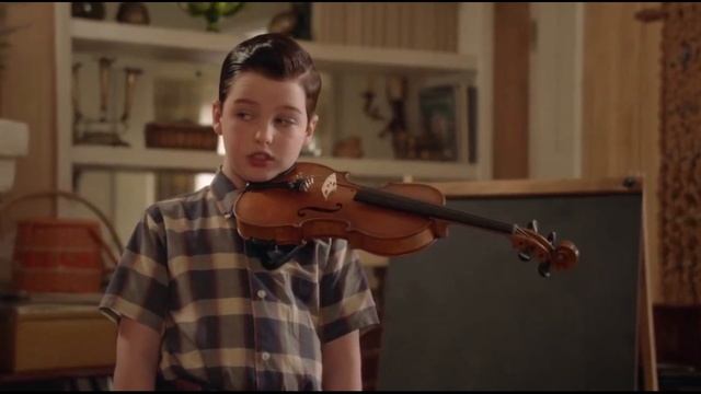Детство Шелдона - смешные моменты 25. Шелдон учится играть на скрипке.