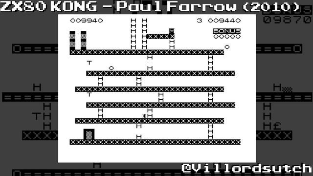 ZX80 Kong for the Sinclair ZX80 by Paul Farrow (2010) смотреть онлайн