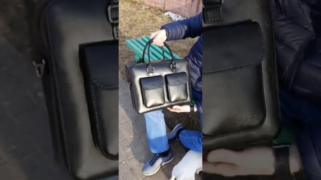 Портфель из кожи ручной работы. Leather briefcase смотреть онлайн
