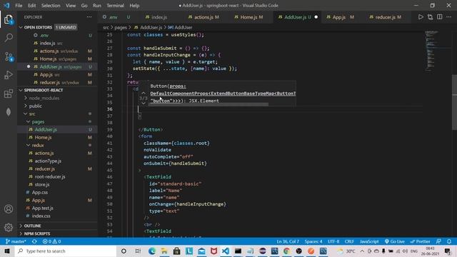 Build React Full Stack Application using SpringBoot, Redux-thunk and Material-UI смотреть онлайн