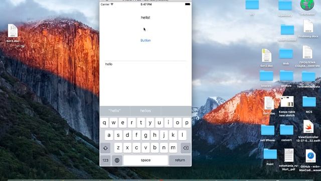 Xcode 8, swift 3. Как сделать приложение под IOS? Урок 3 (совмещение UI с кодом) смотреть онлайн