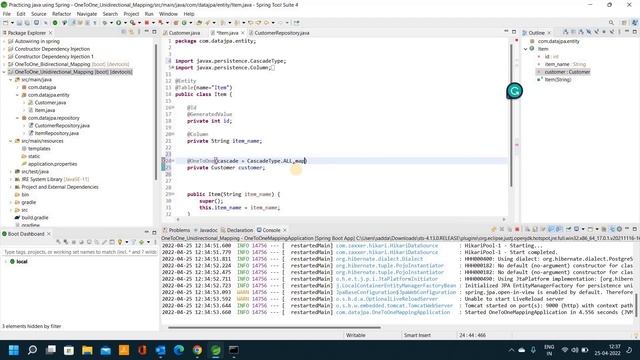 Spring boot data JPA mapping concepts // spring-boot one-to-one mapping Easy Learning Channel смотреть онлайн