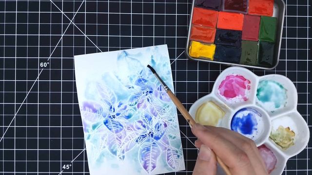 Easy Holiday Card / Soft Watercoloring + Heat Embossing / Altenew September Release смотреть онлайн