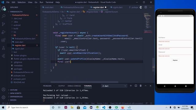 Flutter - Firebase Authentication with Email & Password смотреть онлайн