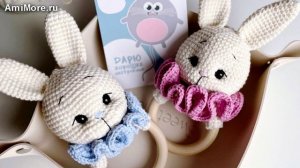 Амигуруми: схема Погремушка Зайка | Игрушки вязаные крючком
