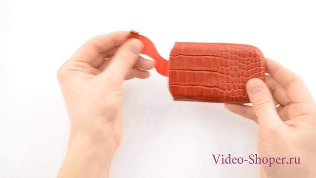 Чехол с язычком красный крокодил для Samsung Corby II смотреть онлайн