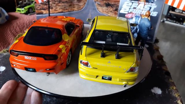 2 Fast 2 Furious Movie 2003 1/18 Mitsubishi Lancer Évolution VII - Mazda RX-7 Diecast смотреть онлайн
