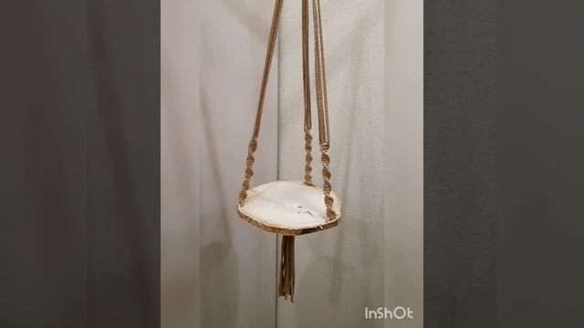 Полочка макраме со спилом в основе смотреть онлайн