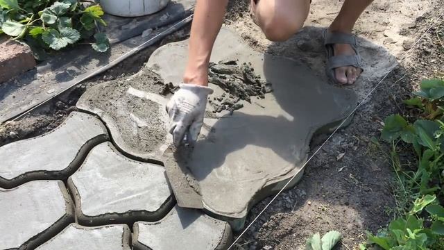 Садовая дорожка на даче своими руками смотреть онлайн