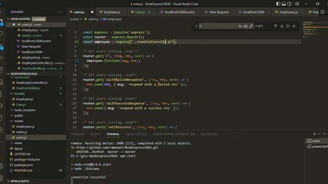 Node Express CRUD with MongoDB | Visual Studio Code IDE | Part 3 смотреть онлайн